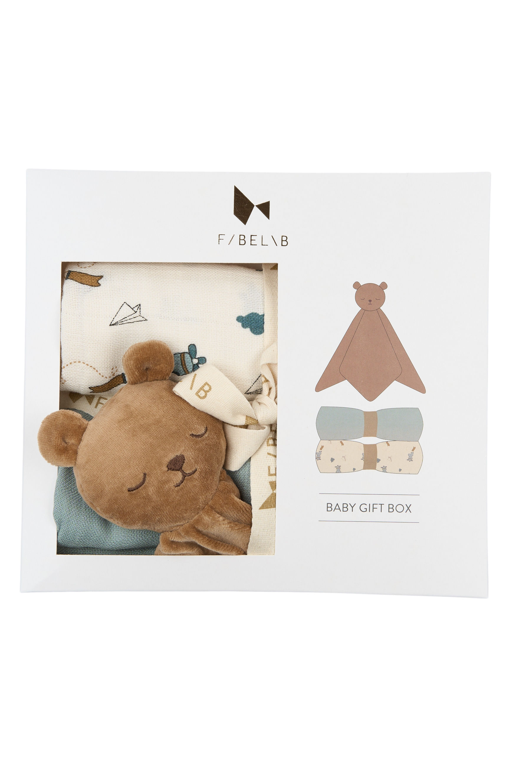 Organic Newborn Baby Gift Box - Bear, Fabelab