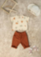 Organic Printed T-shirt (Boy- with buttons) - Fiber, Play Up