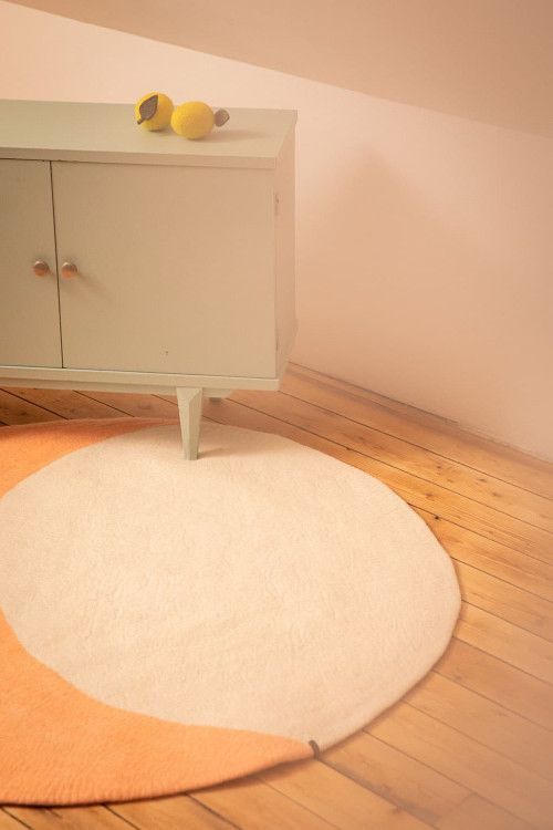 Thumbnail: Moonlight Rug - Felt Wool - Blush-Natural, Muskhane