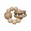 الصورة المصغرة: Eco Wood/Silicone Teething Rattle Saturn - Sand, Dove and Dovelet