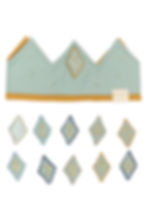 Dress Up Costume Organic Birthday Crown With Numbers - Slate, Fabelab