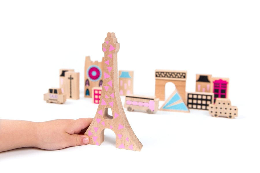 الصورة المصغرة: Wanderlust City Blocks - PARIS Play Set, Once Kids