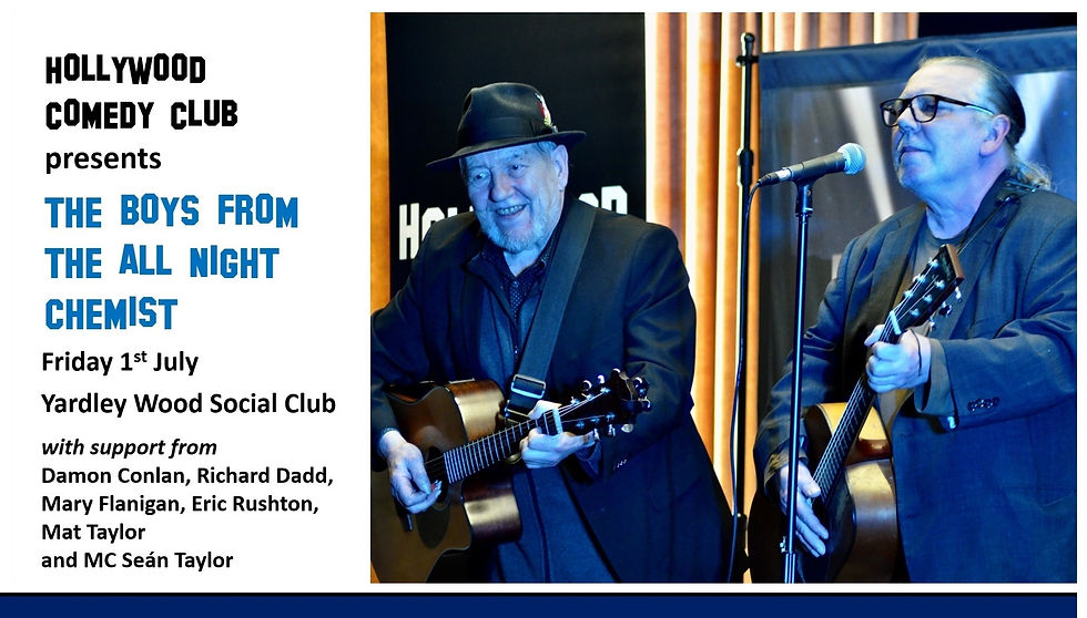 Hollywood Comedy Club plays Yardley Wood Social Club