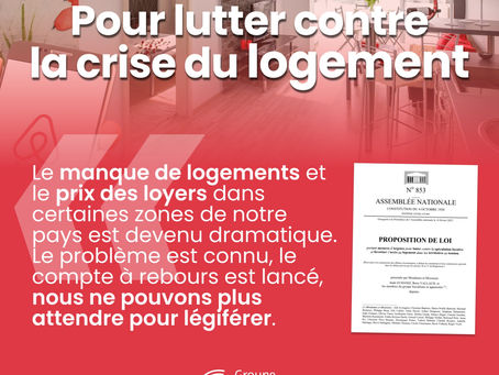 Ma proposition de loi pour lutter contre la spéculation locative et favoriser l'accès au logement