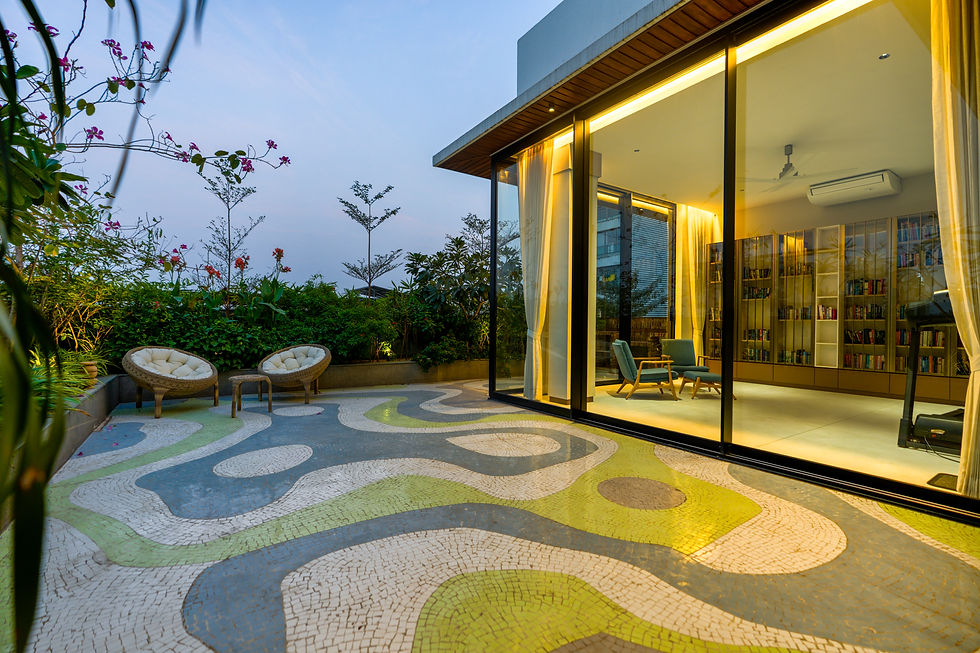 a contemporary home featuring premium living space