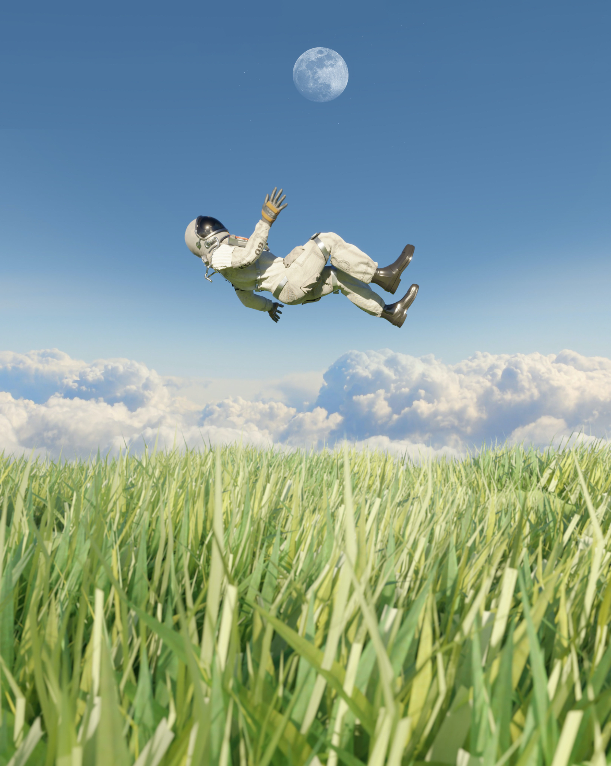 Floating Astronaut Scene