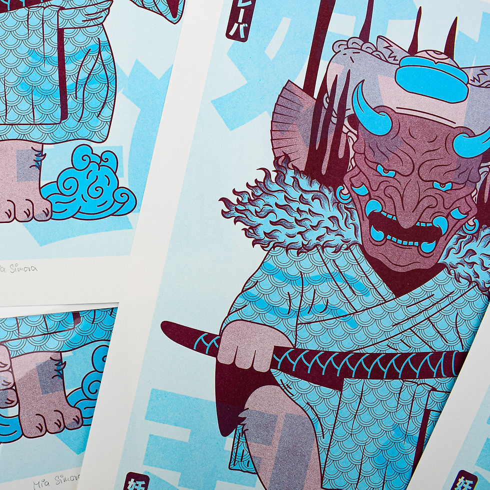 Miniatura: ONI SAMURAI ART PRINT