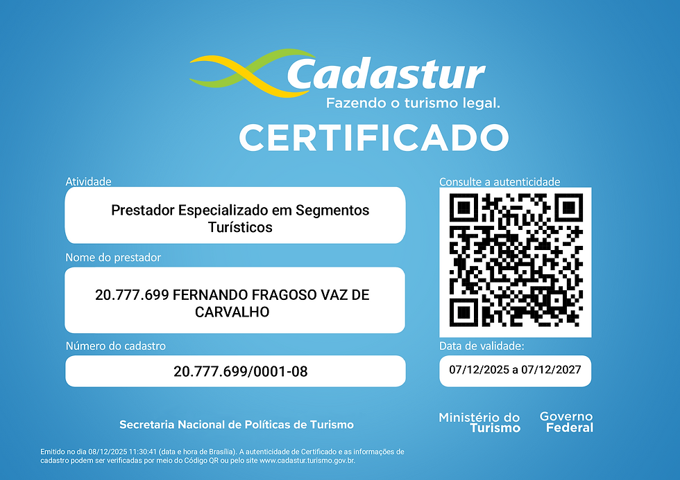 Certificado Cadastur Mococa Hub