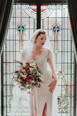 1920s wedding morning, Selden Barns