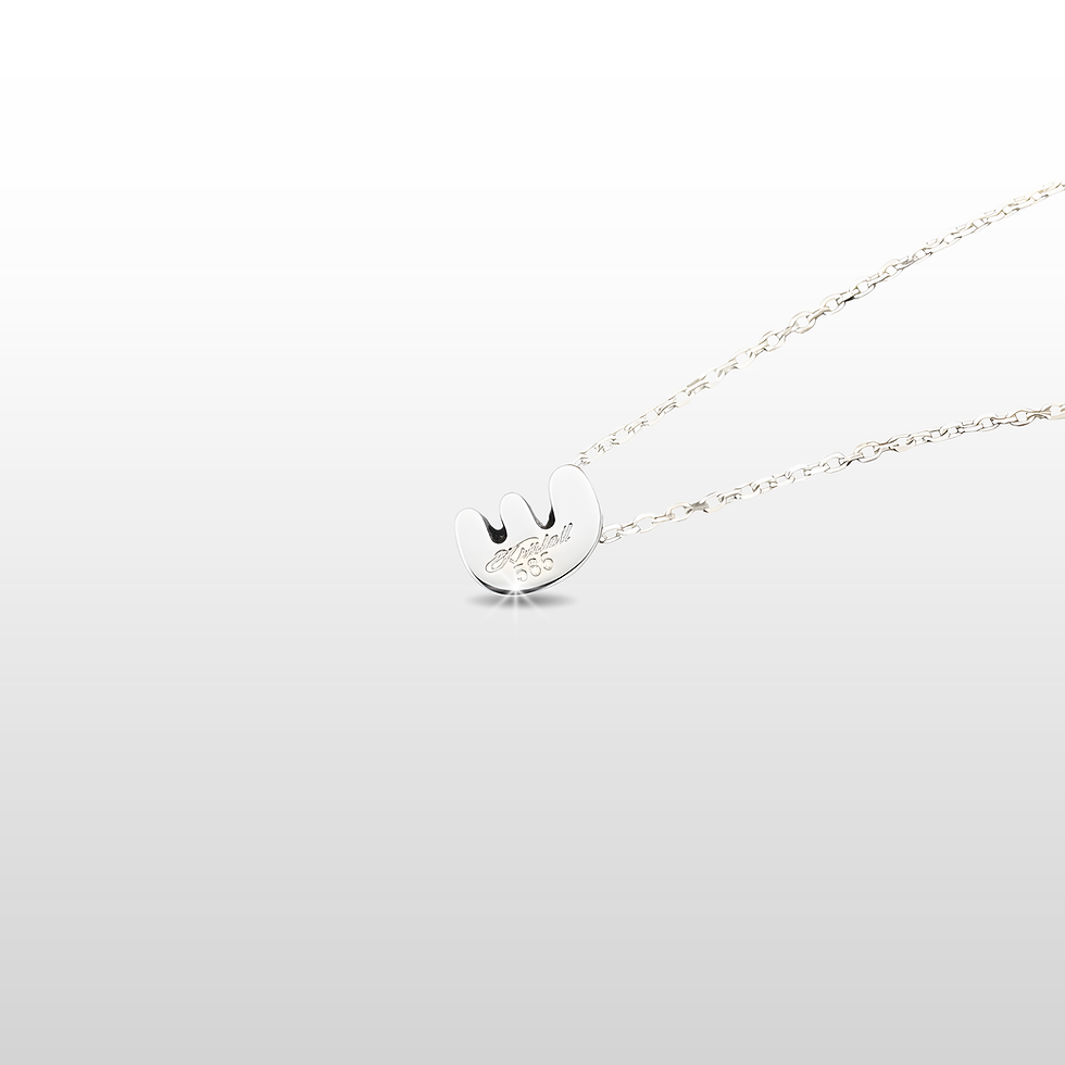 Прев'ю: Initialen-Halskette – 14K Weißgold (585)  Diamant-Anhänger mit 3 natürlichen Dia