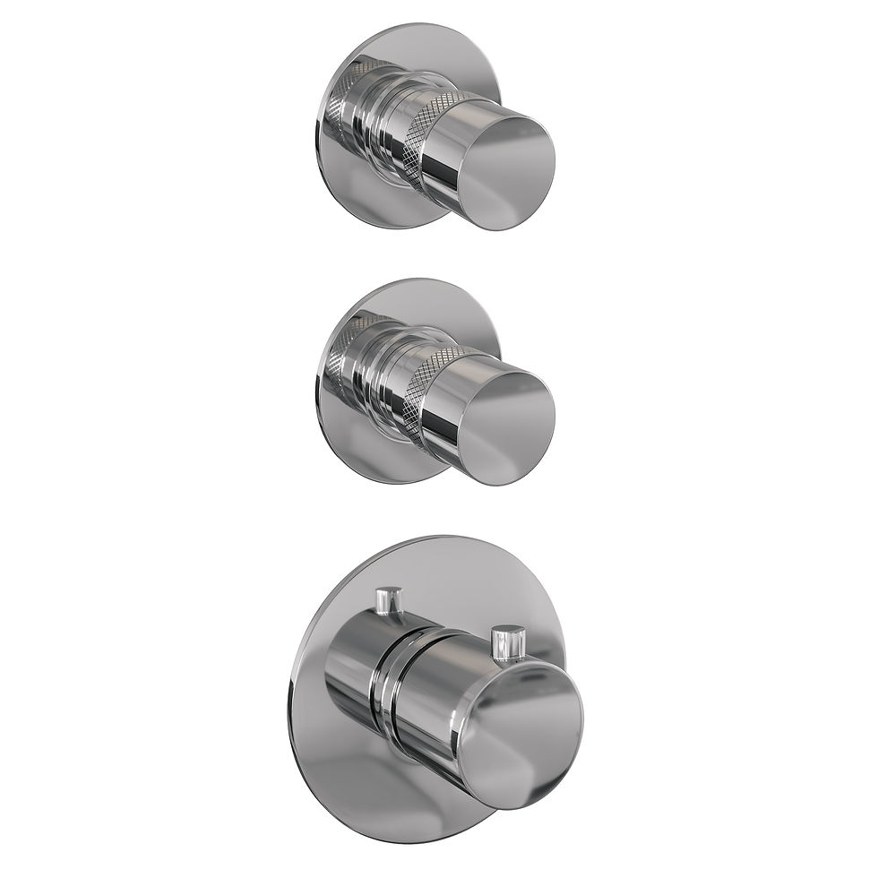 Thumbnail: Brauer Inbouwset 9 Thermostatische Regendouche Ø200 Chrome Edition