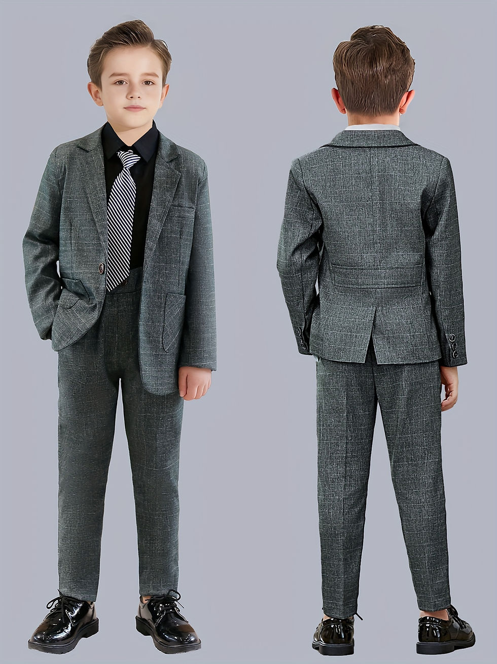 Thumbnail: Ensemble de costume classique britannique pour garçons, tenue formelle de gentle