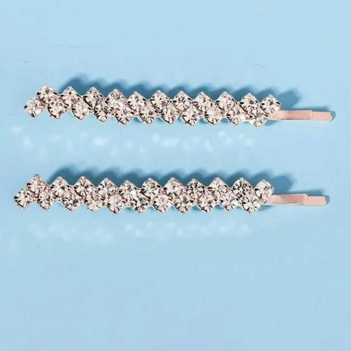 Thumbnail: 2 pc rhinestone hair clips 
