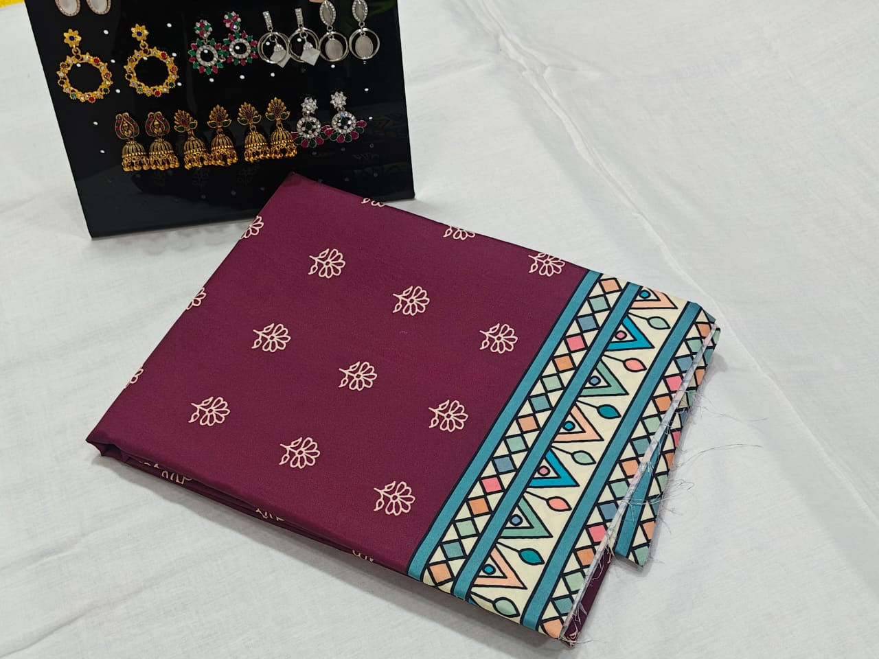 Crape Silk in Madhupani Prints