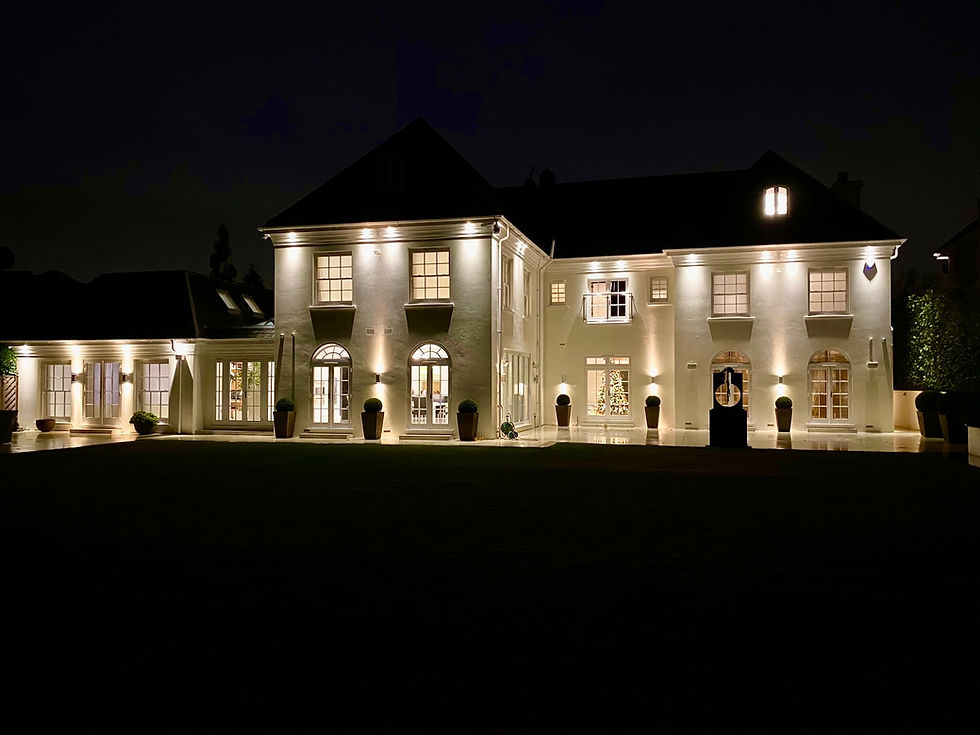 Luxury private residence villa lit up by Lutron lighting