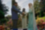 Couple getting married by a celebrant at Cowley Manor