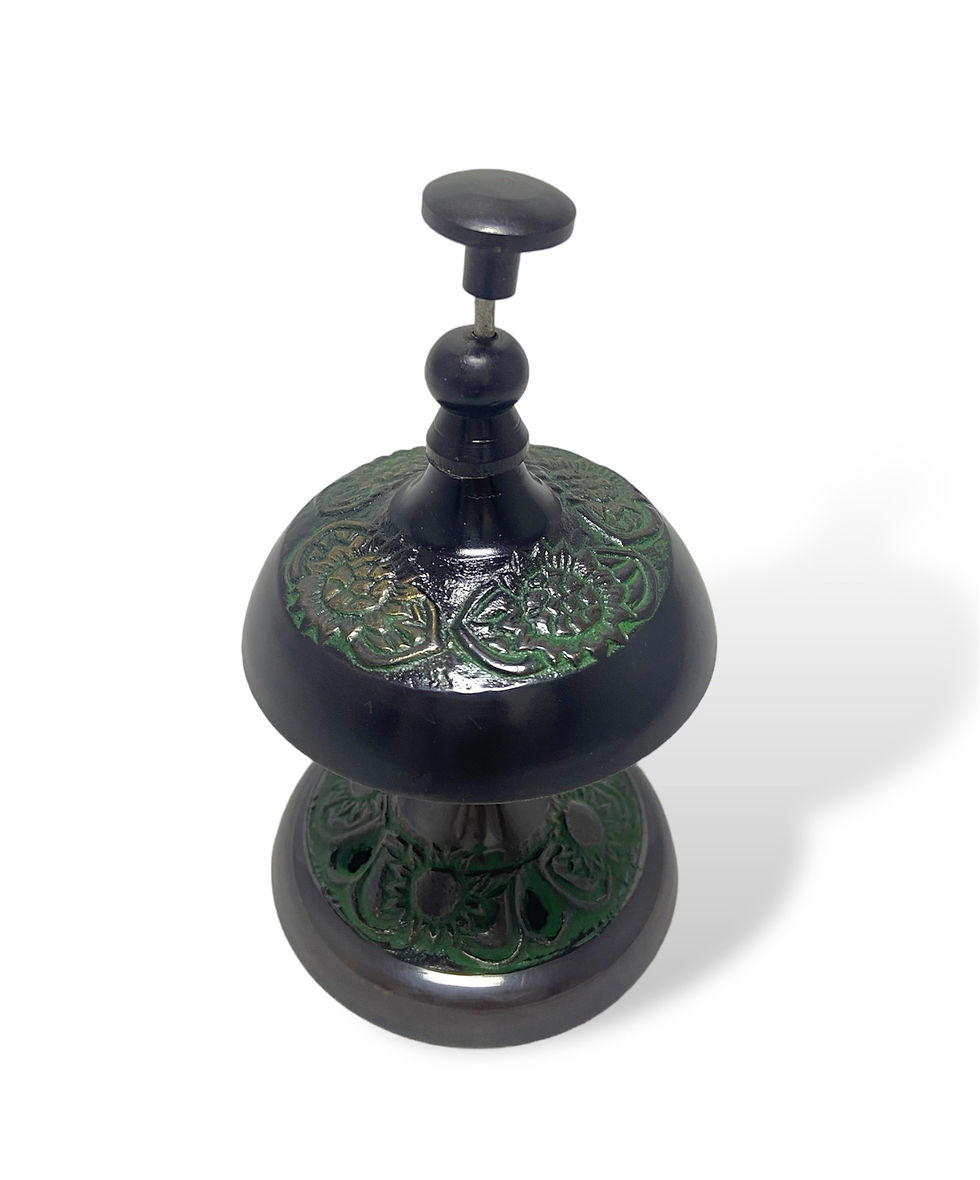 Миниатюра: Shiny Brass & Green Office Bell - BL3