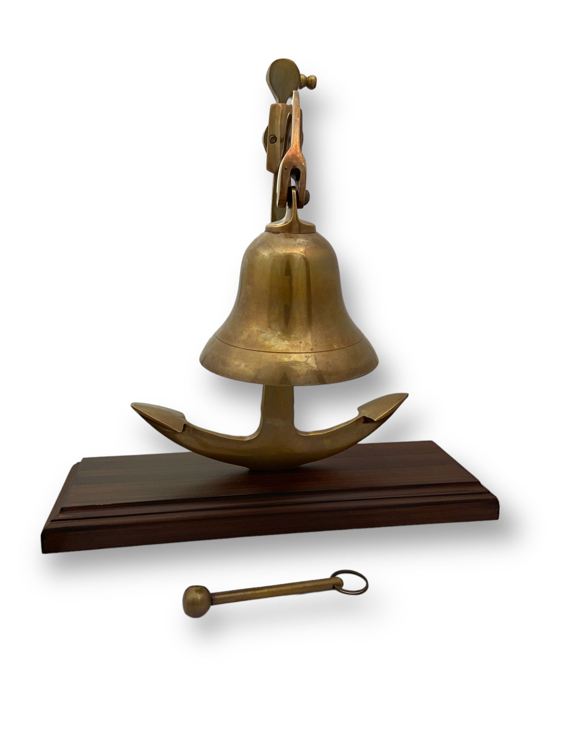 Hanging Bell with Striker on Wooden Base - BL7