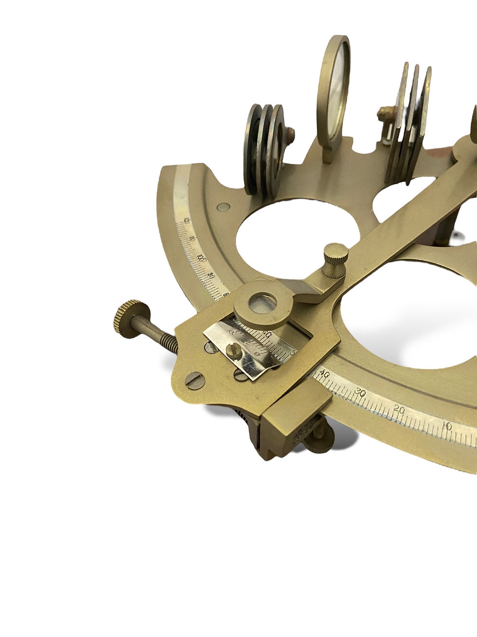 Thumbnail: Shiny Brass Sextant with Wooden Box - SXT1
