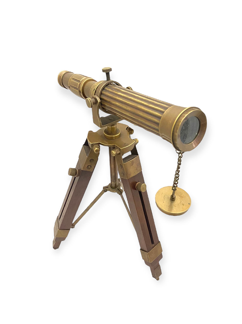 Миниатюра: BRASS TELESCOPE ON WOOD STAND - TL30