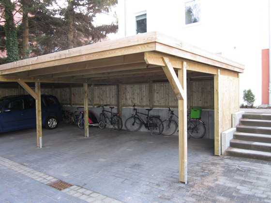 Carportanlage KDI Holzblende Flachdach FREESE Holz