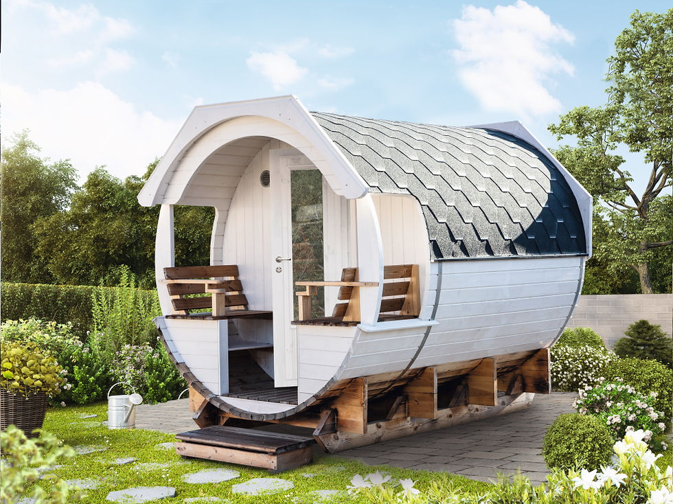 Gästehaus Tonne Gartenhaus Holz rund
