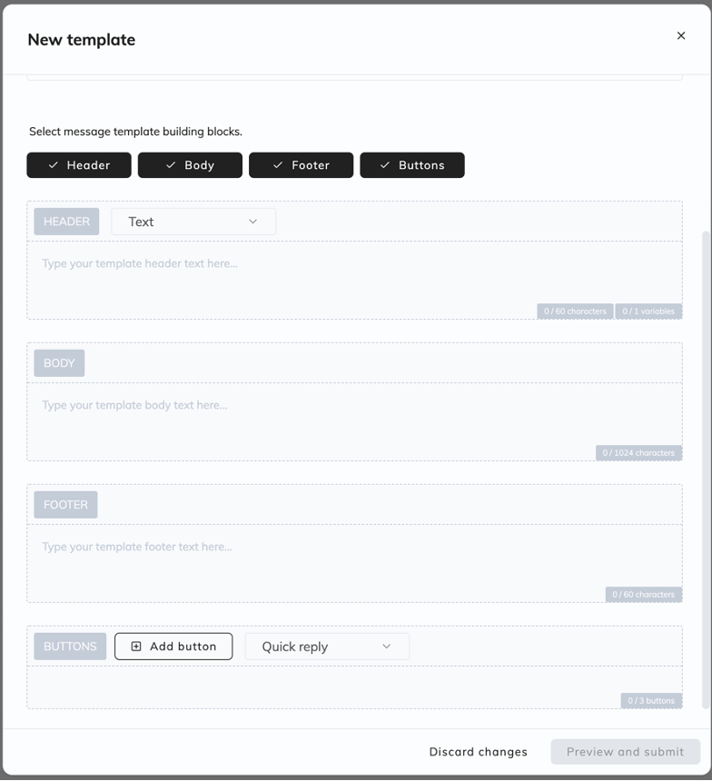 WhatsApp Template Form