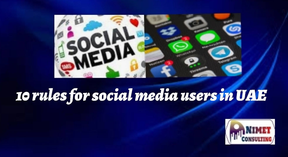 UAE's 10 rules for social media users
