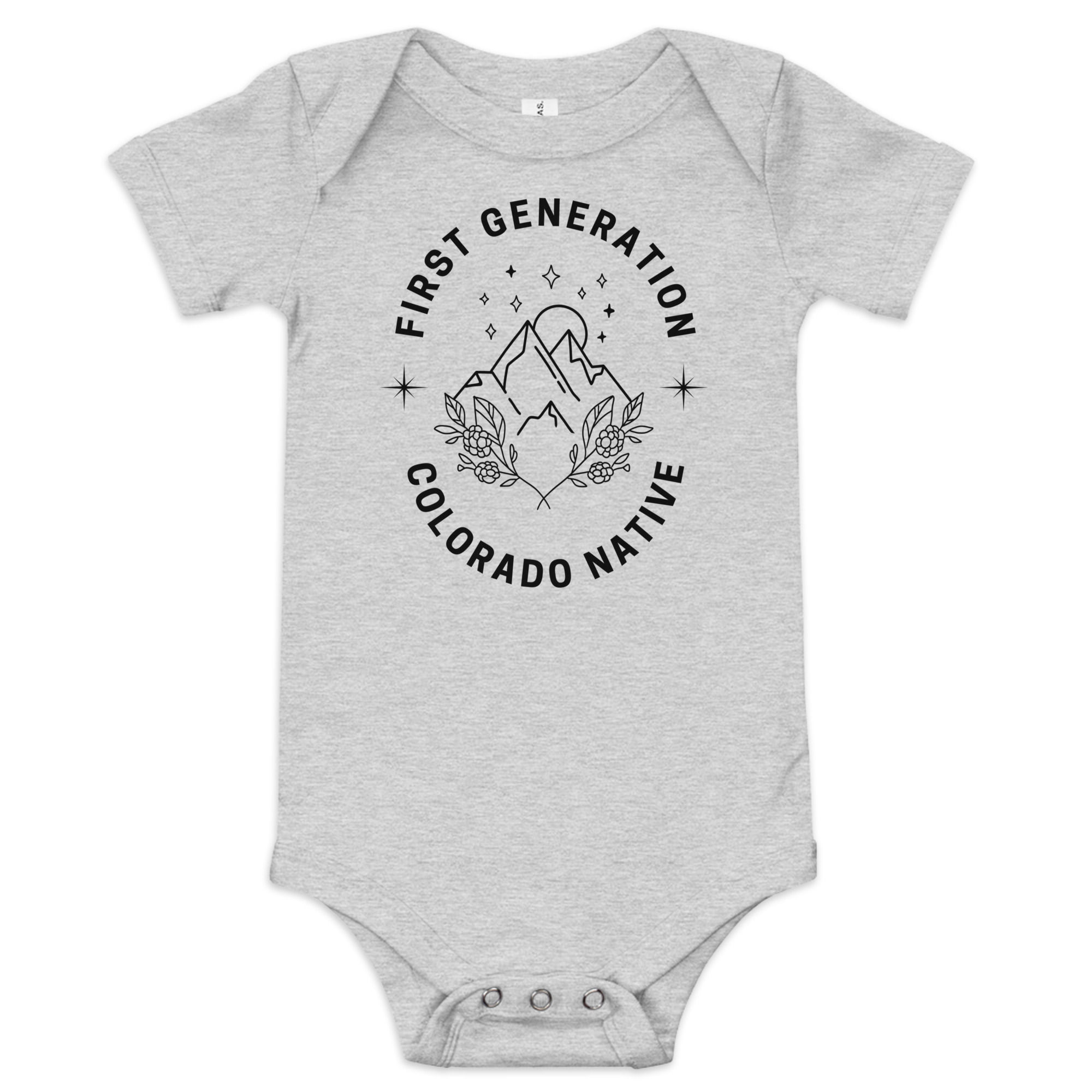 First Generation Bella + Canvas Baby short sleeve one piece