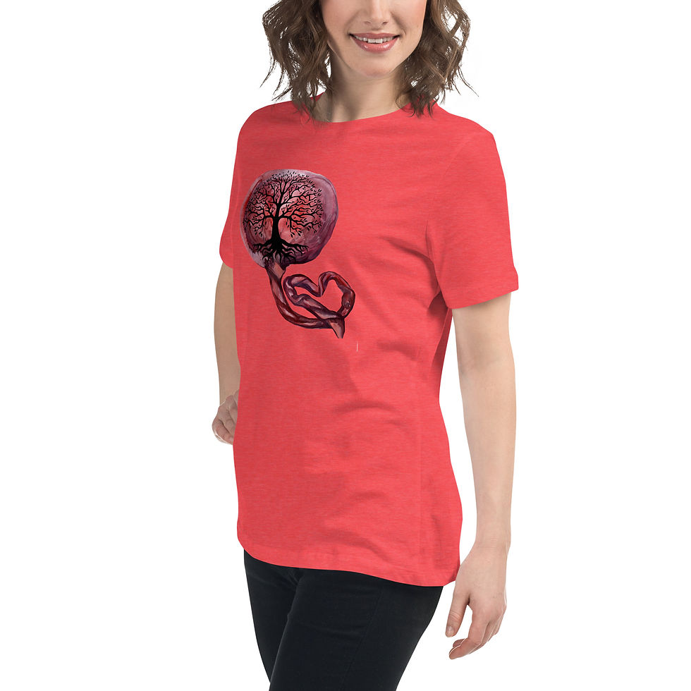 Thumbnail: Tree of Life Placenta Love Bella + Canvas Women's Relaxed T-Shirt