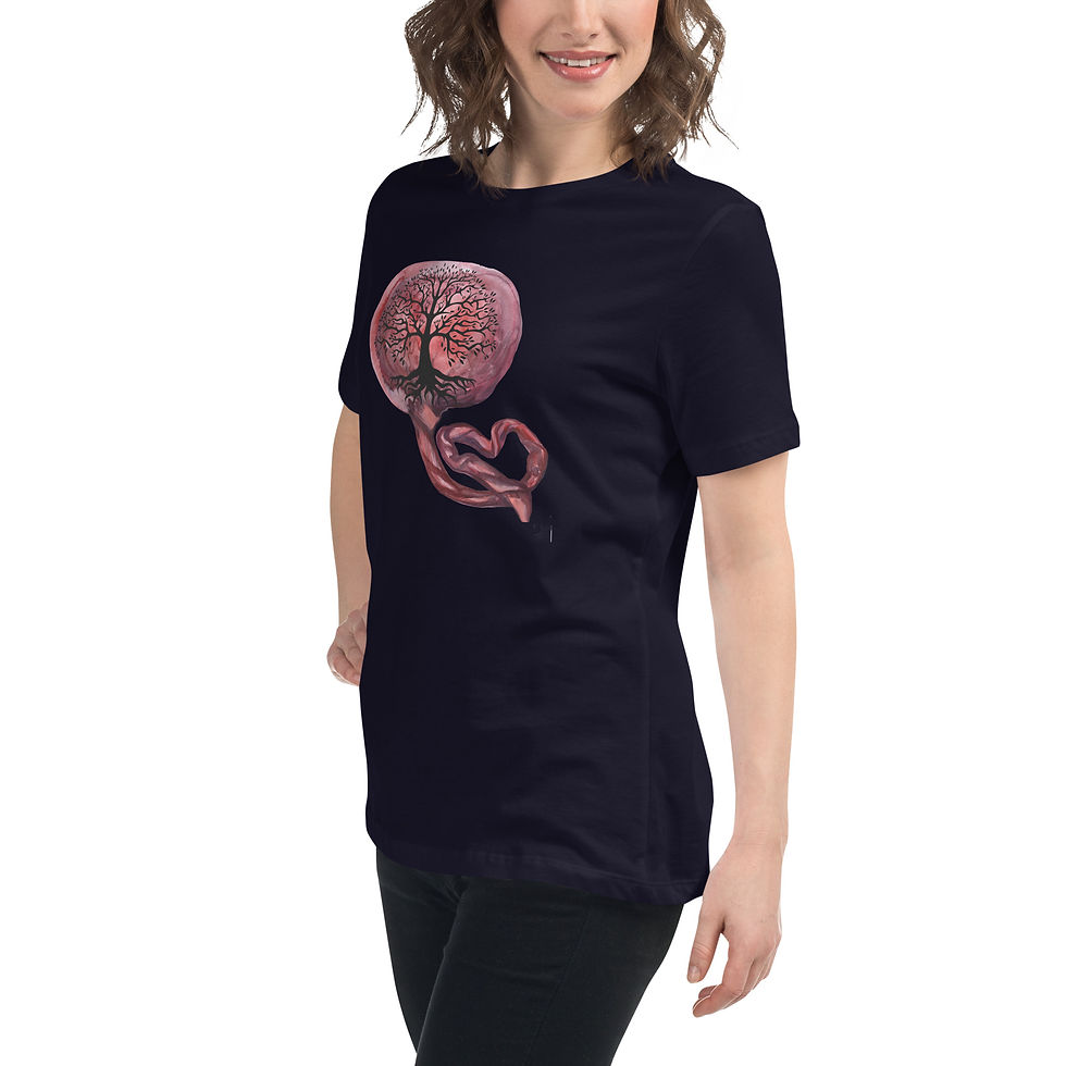 Thumbnail: Tree of Life Placenta Love Bella + Canvas Women's Relaxed T-Shirt