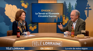 Monsieur Schmitt et Madame Klein sur le plateau de Télé Lorraine pour l'épisode 2 de "Retour Vers le Futur 2030" :sur le terroir et l'économie circulaire