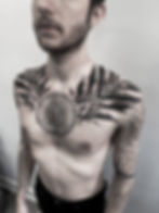 Blackwork Chestpiece tattoo
