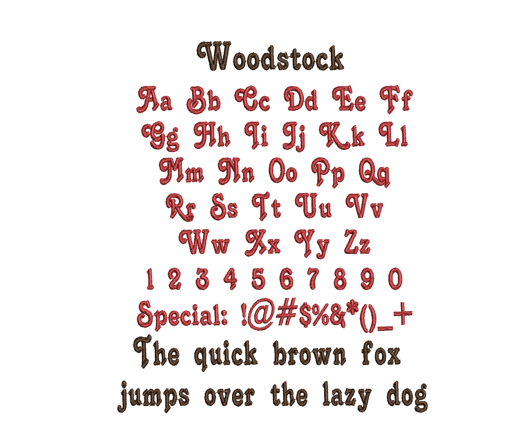 Font C - Woodstock