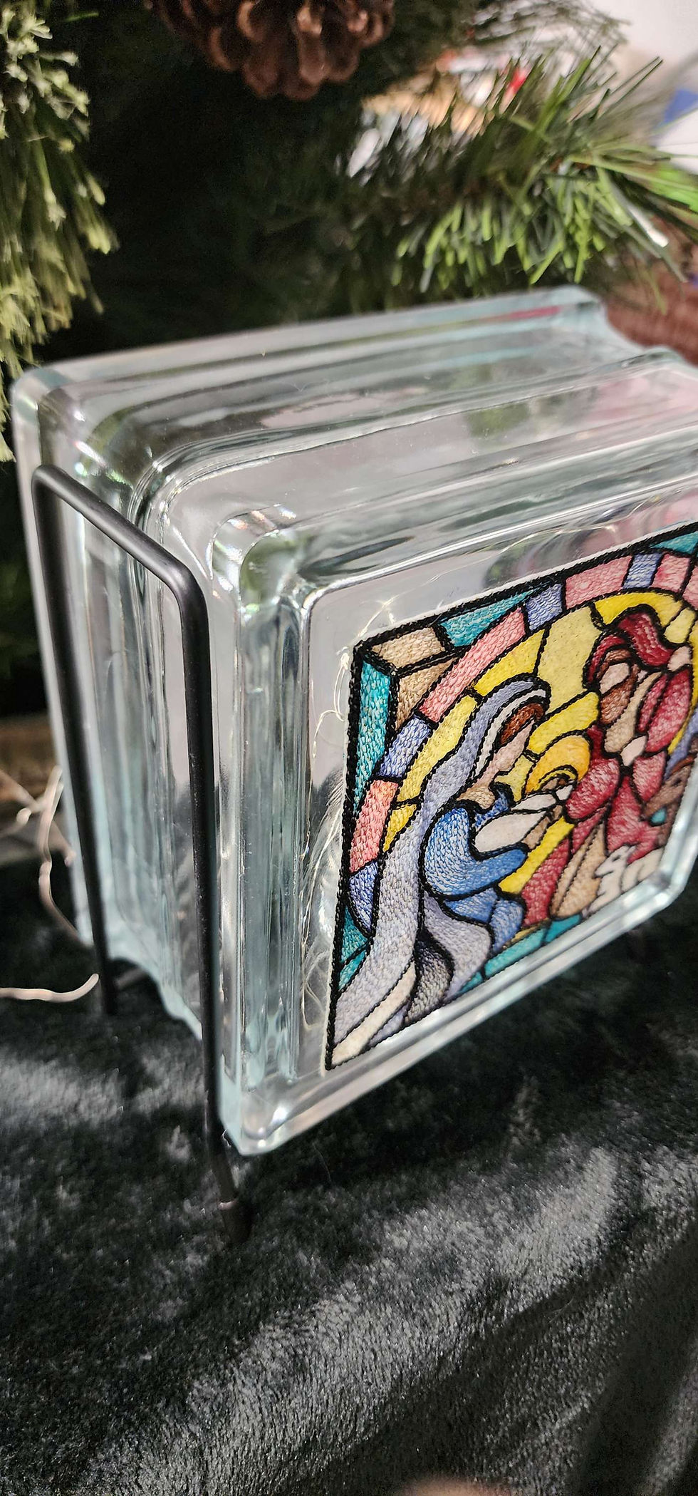 Thumbnail: Christmas Nativity Glass Block