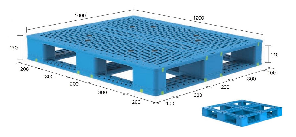 Thumbnail: 13H-121070-D4 | Heavy Duty Plastic Pallet