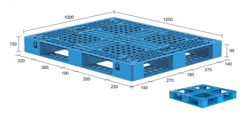 Thumbnail: 13M-121050-D4(B) | Heavy Duty Plastic Pallet