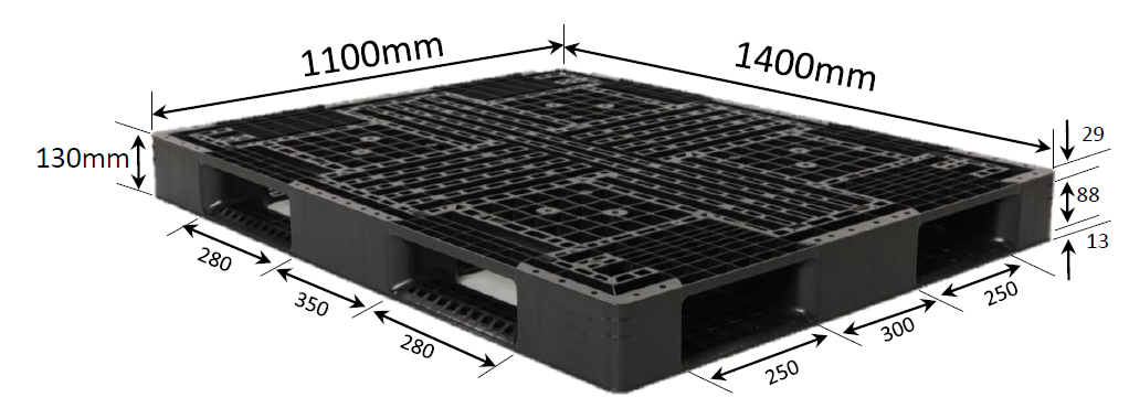 4C-141130-D4 | Cargo Plastic Pallet | One-Way Plastic Pallet