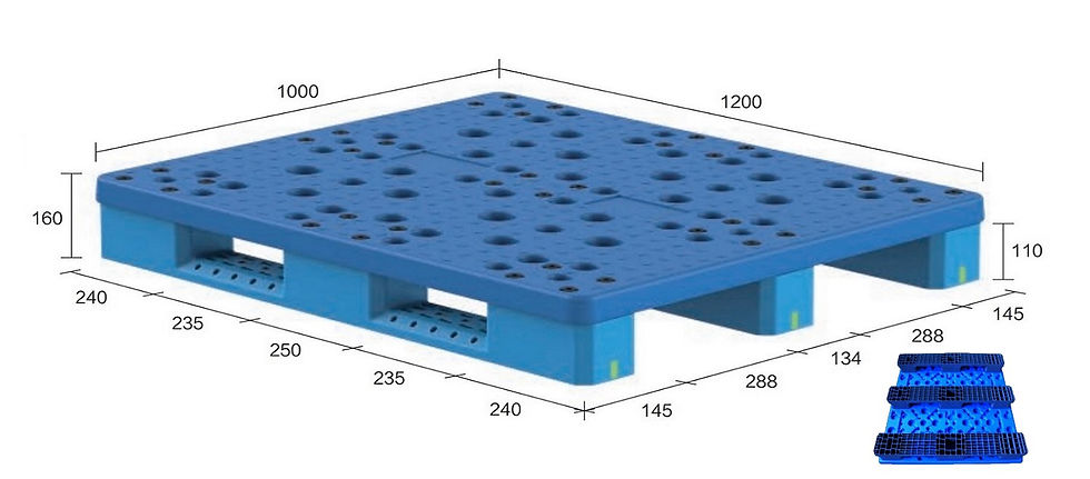 Thumbnail: 13B-121070-R4 | Blow Moulding Plastic Pallet
