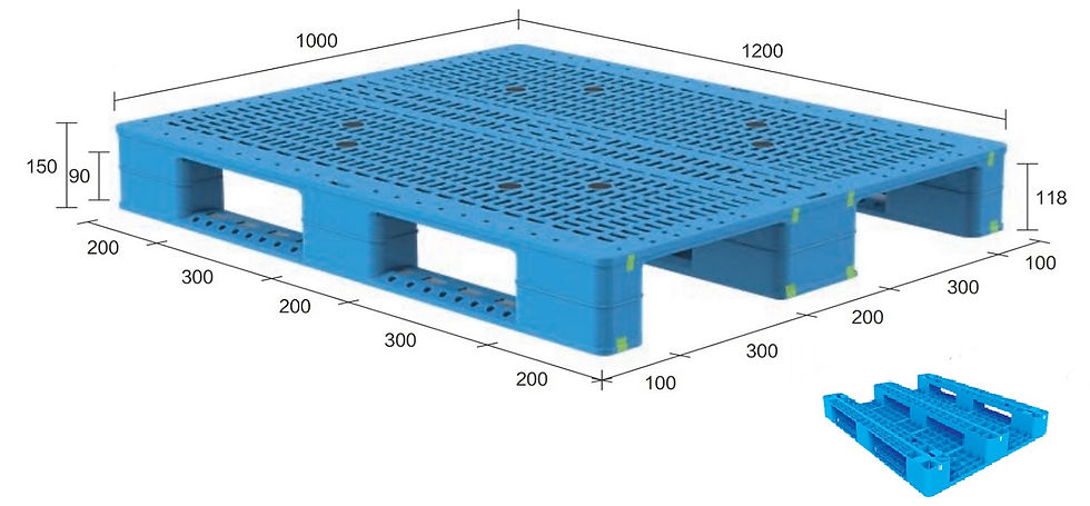 Thumbnail: 13H-121050-S4(C) | Heavy Duty Plastic Pallet