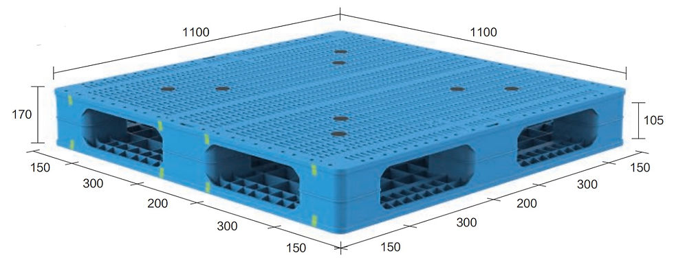13H-111170-R4 | Heavy Duty Plastic Pallet
