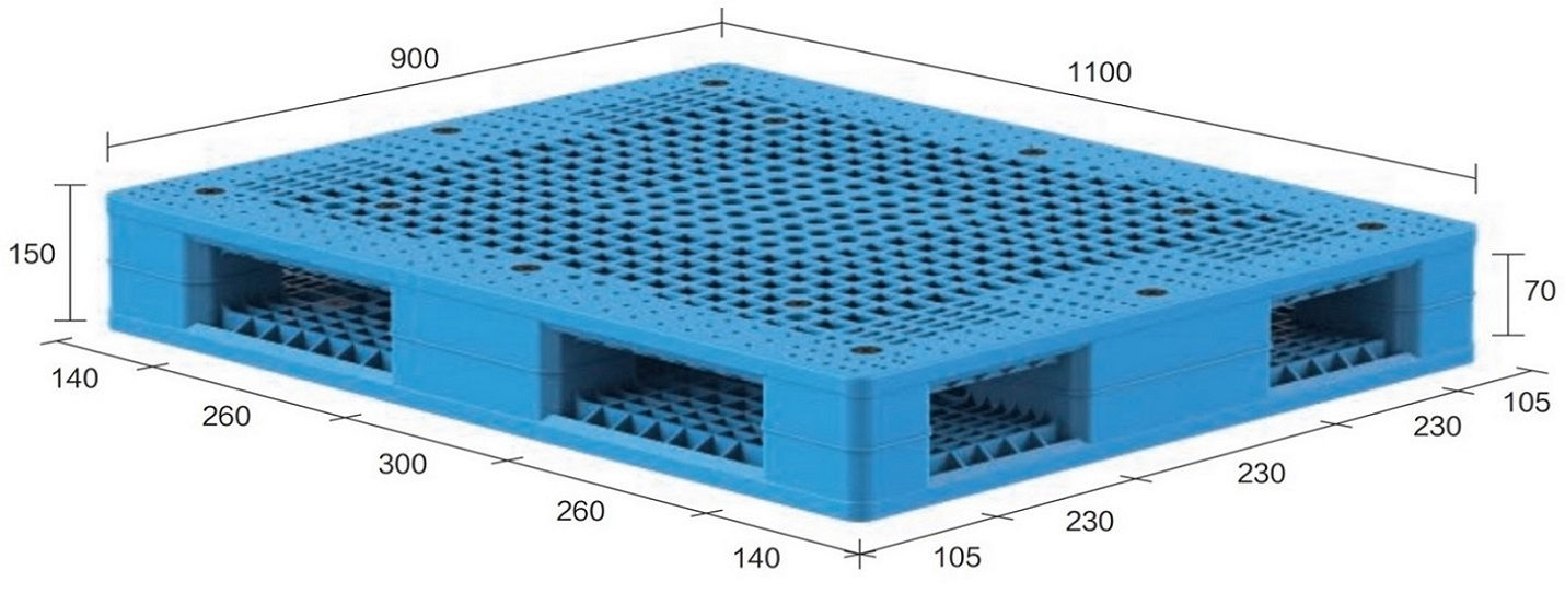 13H-119050-R4 | Heavy Duty Plastic Pallet