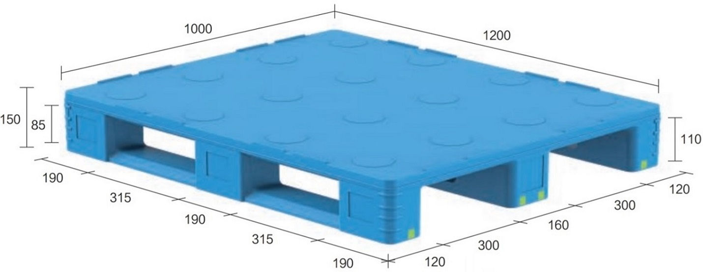 13D-121050-S4(C) | Pharmaceutical Plastic Pallet