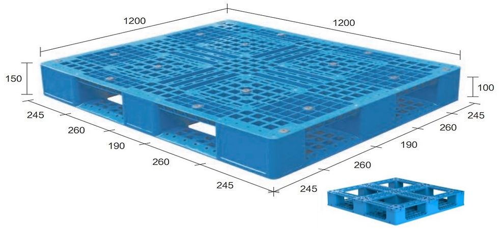 Thumbnail: Plastic Pallet 13M-121250-D4