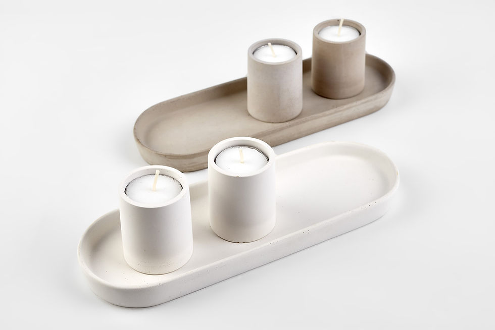 תמונה ממוזערת: מגש בטון עם פמוטים לשבת