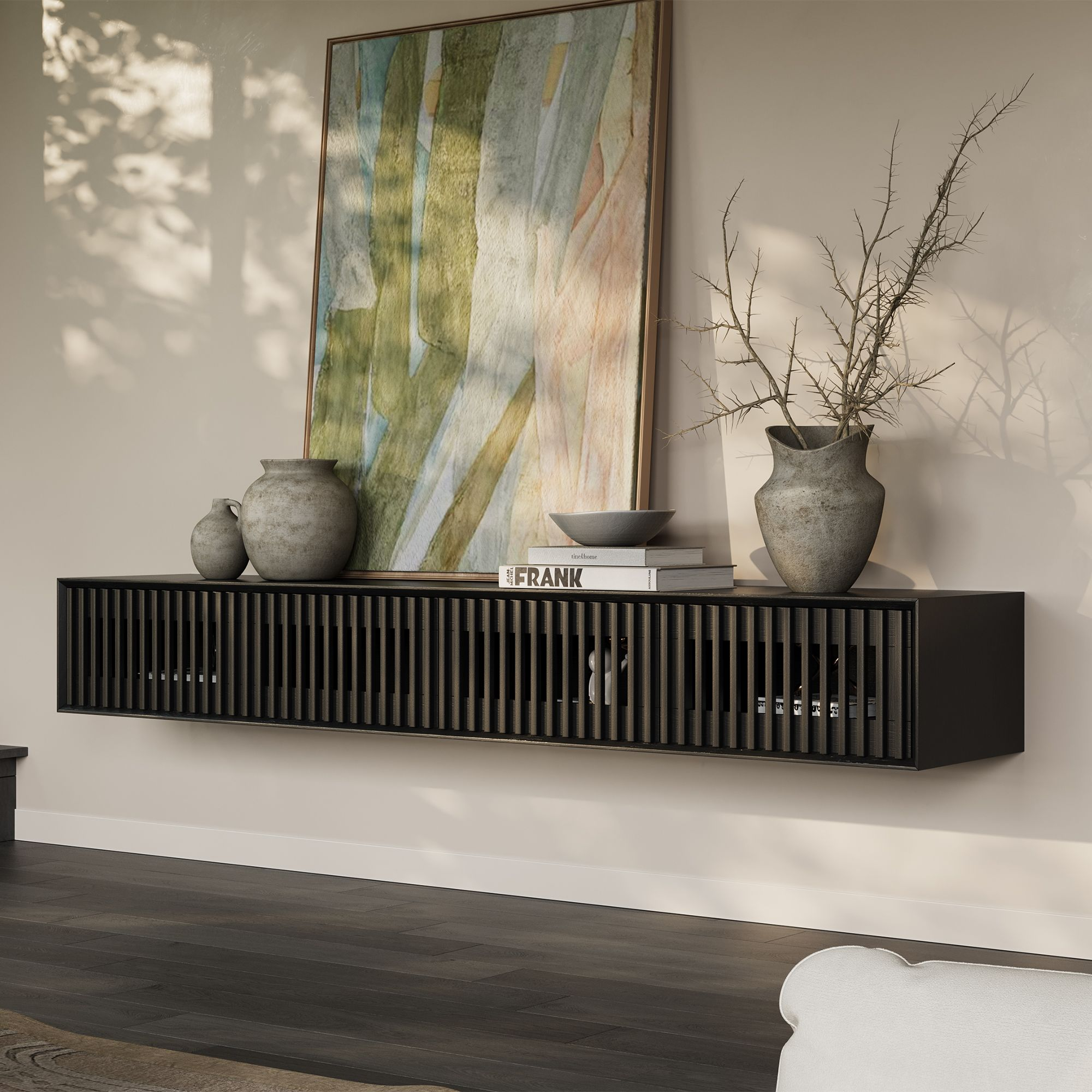 Table TV Ubud suspendue vol2 Noir