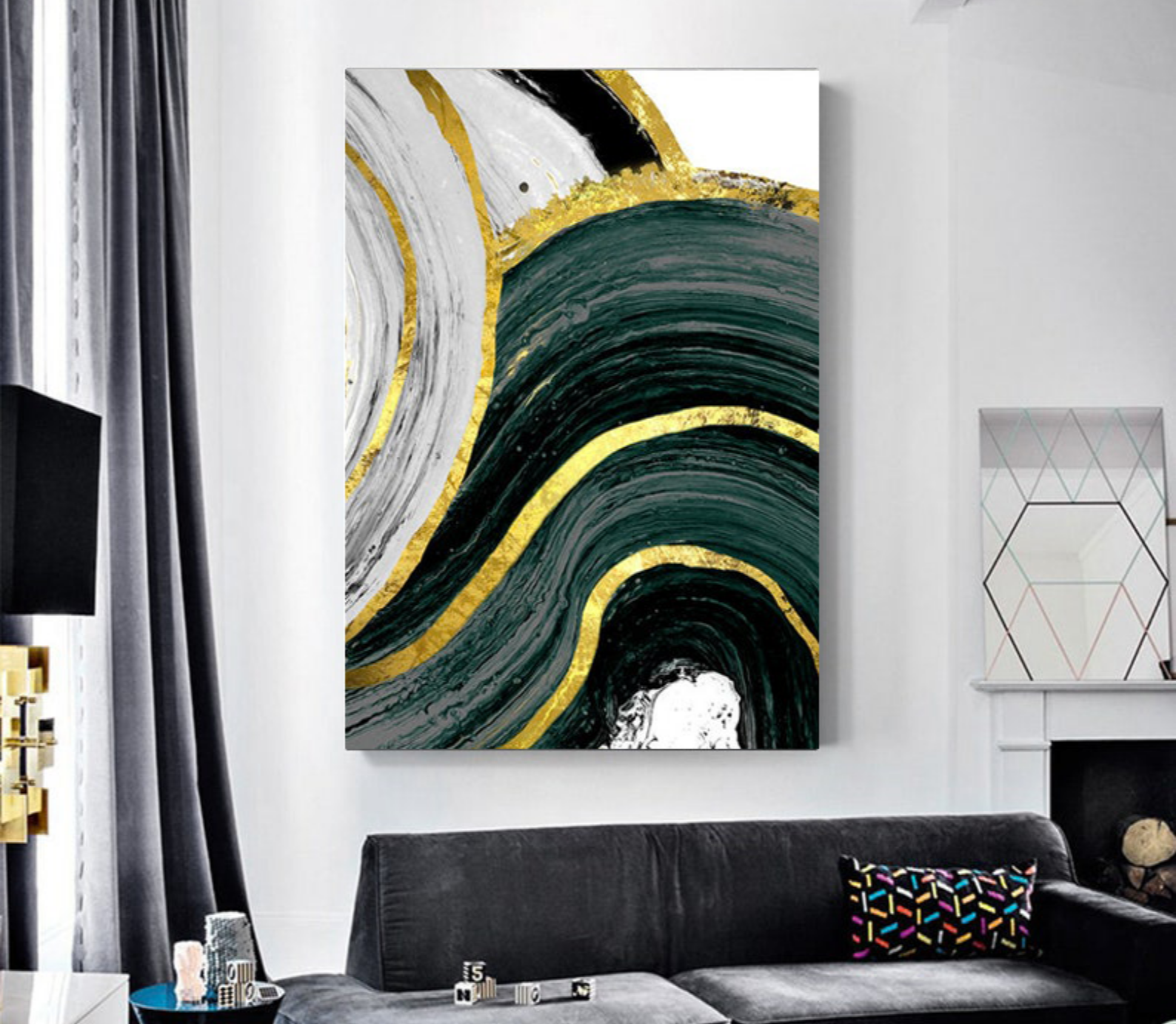 Abstract golden green 2