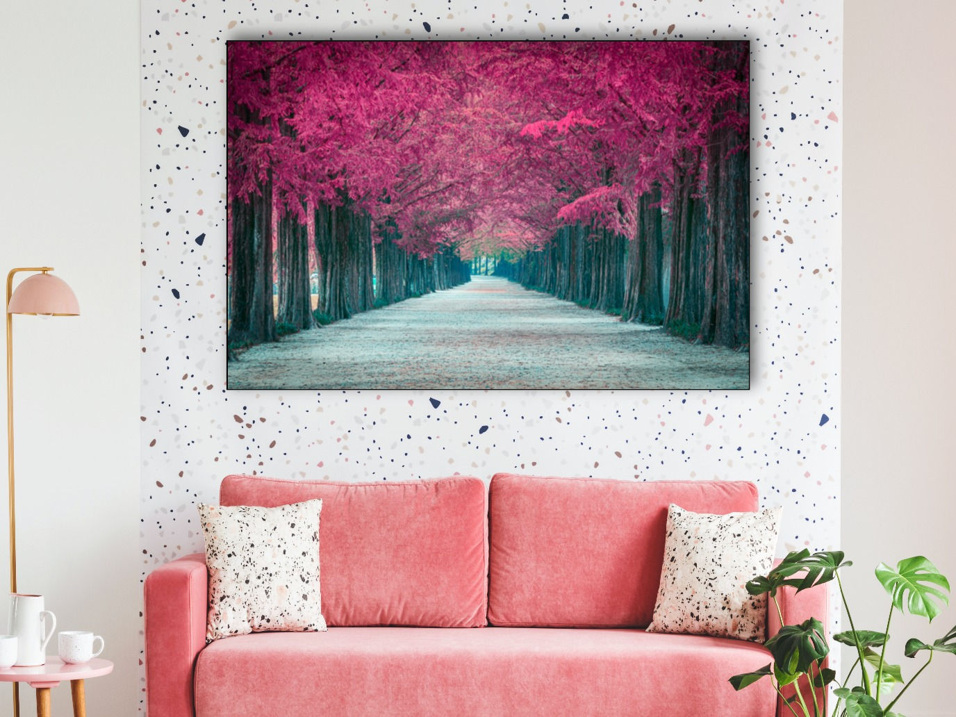 Tree tunnel in autumn