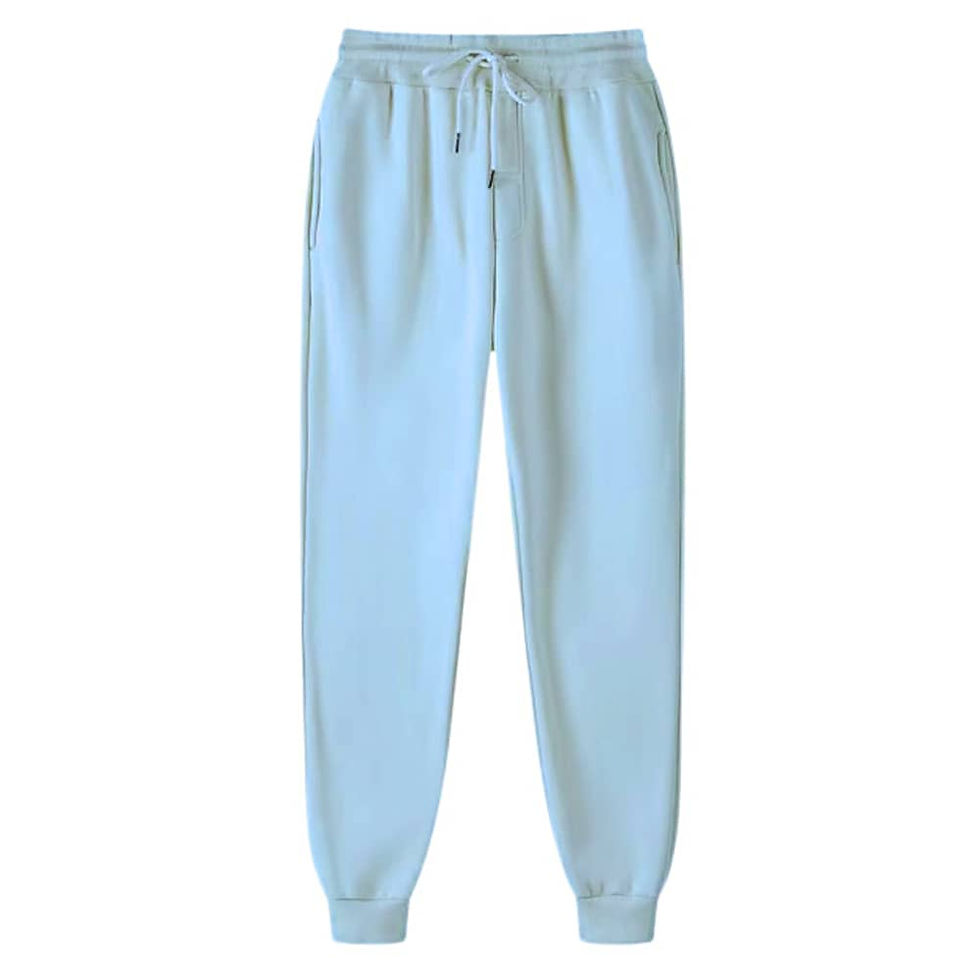 Relaxed Fit Jogger Style Sweatpants For Men and Women - Powder Blue - 3 Pockets