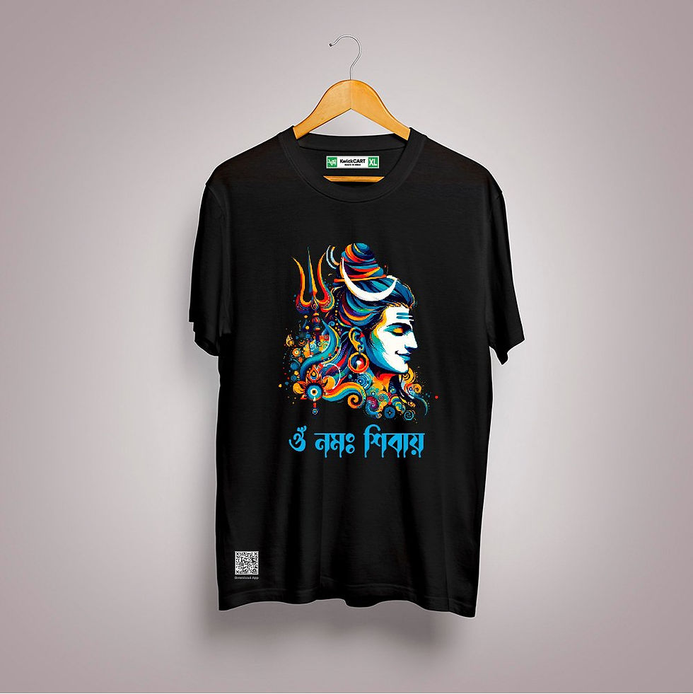 Premium Cotton Om Namah Shivay Printed T-shirt For Men and Women